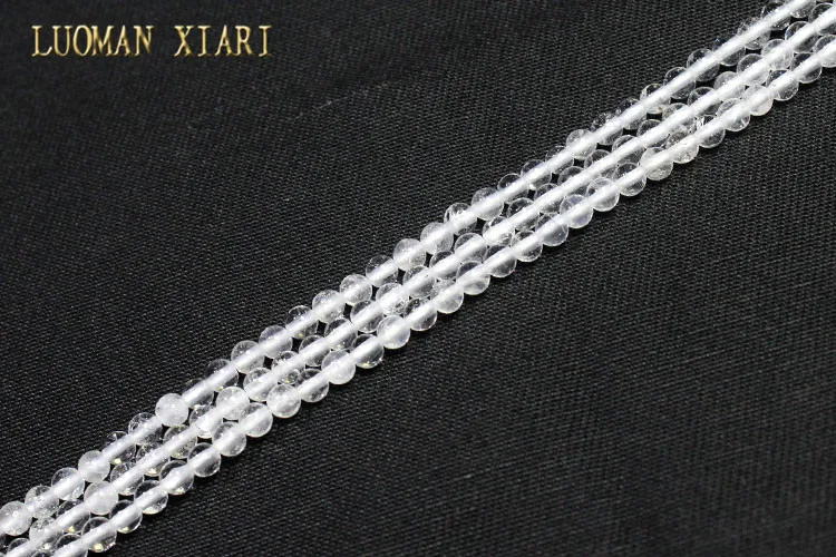 Rock Crystal AAA 3 мм натуральный камень бусины розовый кварц кристалл Аметист, Агат для самостоятельного изготовления ювелирных изделий браслет материал Strand 15'' - Цвет: Rock Crystal