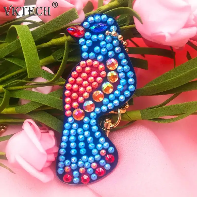 4 шт. DIY птицы Полный Дрель Алмаз особенной формы живопись брелки для ключей вышивка крестиком женский брелок со стразами Подвеска