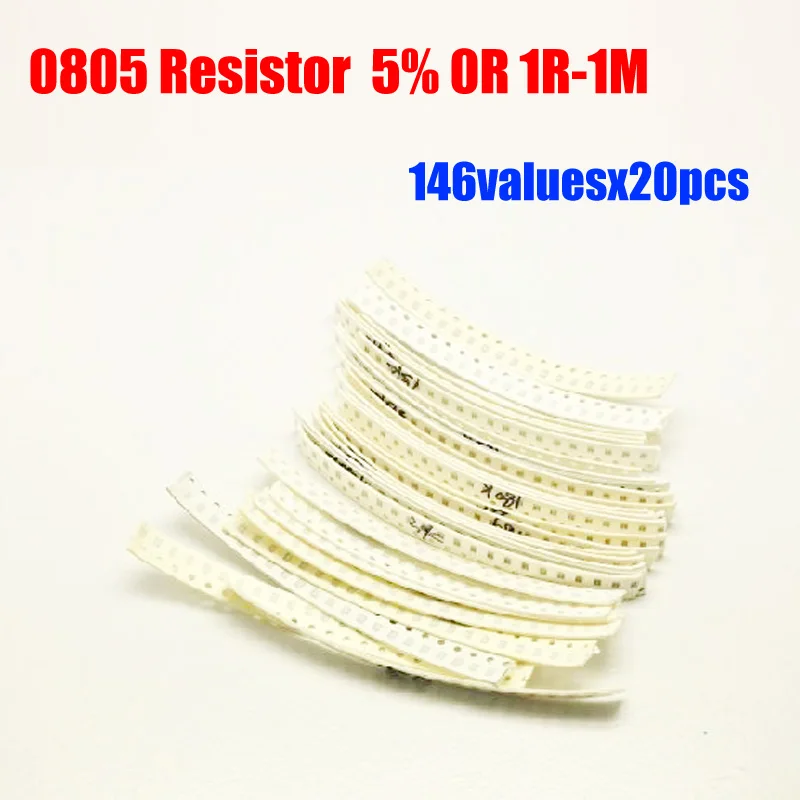 Резистор 0805 SMD 5% Допуск 2920 ценностей X 20 шт. = комплект резисторов 0R 1R 1M в
