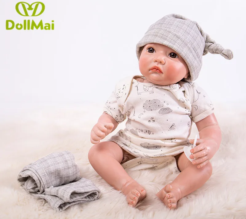 50 см силиконовые куклы Reborn DOLLMAI 20 &quotКоллекционные Классические ручной работы для
