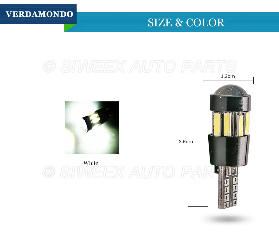 Автомобильные аксессуары Canbus без Ошибок T10 W5W 168 194 7020 10 SMD светодиодный лампы Авто
