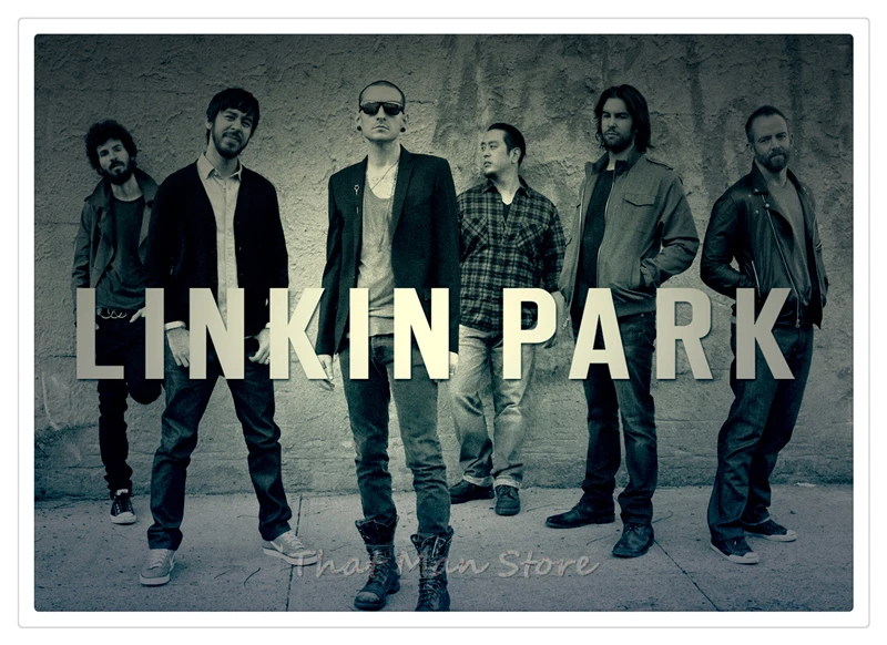 Светло-серый Linkin Park белая крафт-бумага Бумага постер для бара/Кафе Ретро плакат декоративной живописи 42X30 см - Цвет: Светло-серый