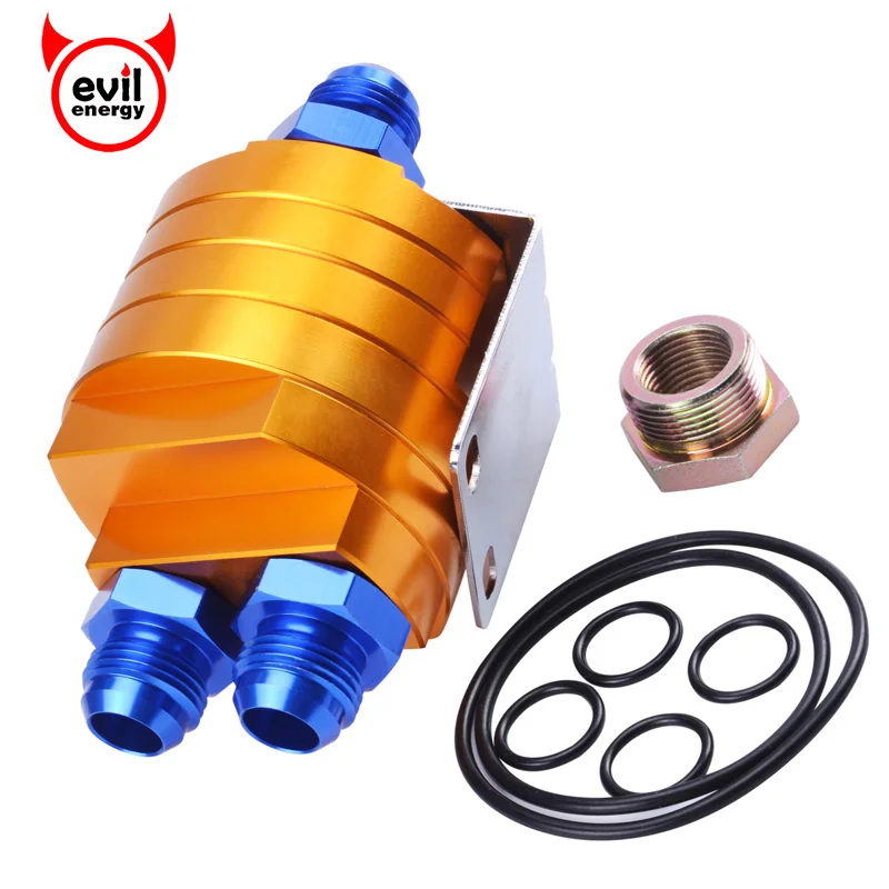 

evil energy Oil Cooler Filter Sandwich Plate M20x1.5 3/4x16 UNF AN10 Fittings Oil Adapter Oil Gauge Filter Gauge Sensor Plate