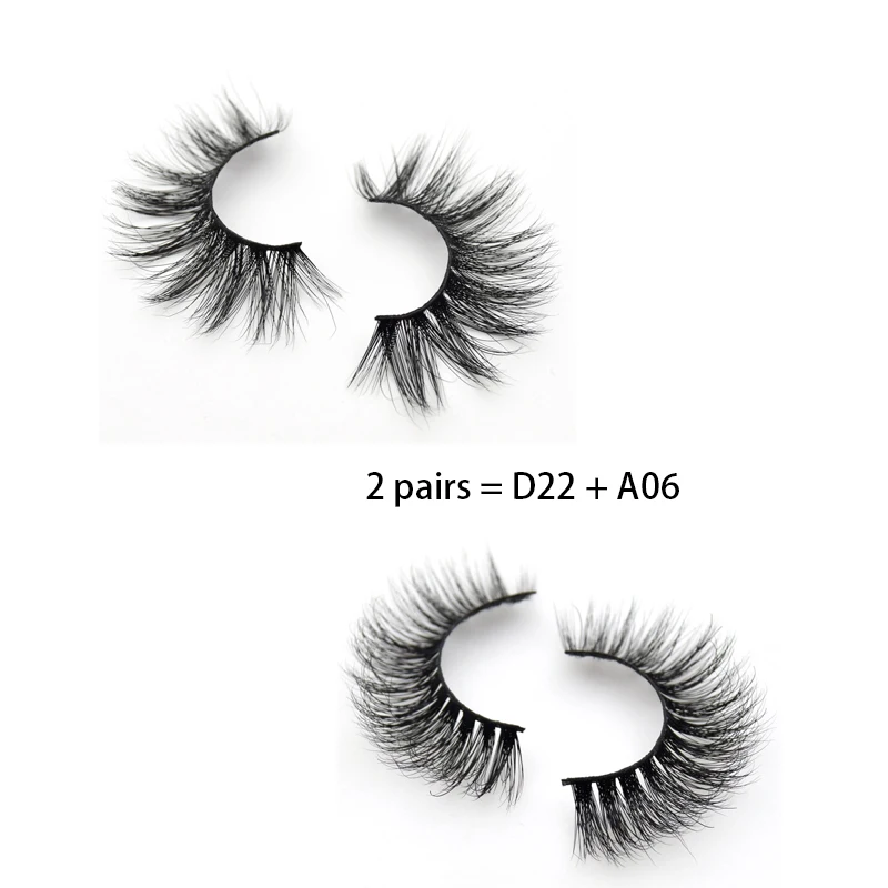 2 пары ресниц мерцающие ресницы ручная работа норковые 3D Пластиковые Хлопковые