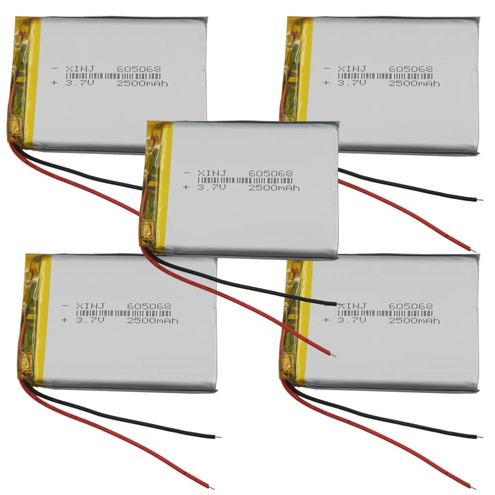 XINJ 3,7 V 2500 mAh литий-полимерная аккумуляторная батарея Li ion li-po для телефона электронная книга планшет MID портативный dvd планшет PC 605068
