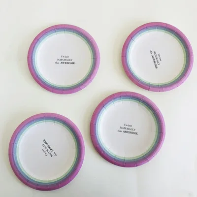 6inch Purple 8pcs Одноразовые столовые приборы для вечеринки в джунглях на день рождения, одноразовые тарелки, салфетки для стаканчиков, декор сафари, небесное небо, принадлежности для детского душа - Цвет: 6inch Purple 8pcs
