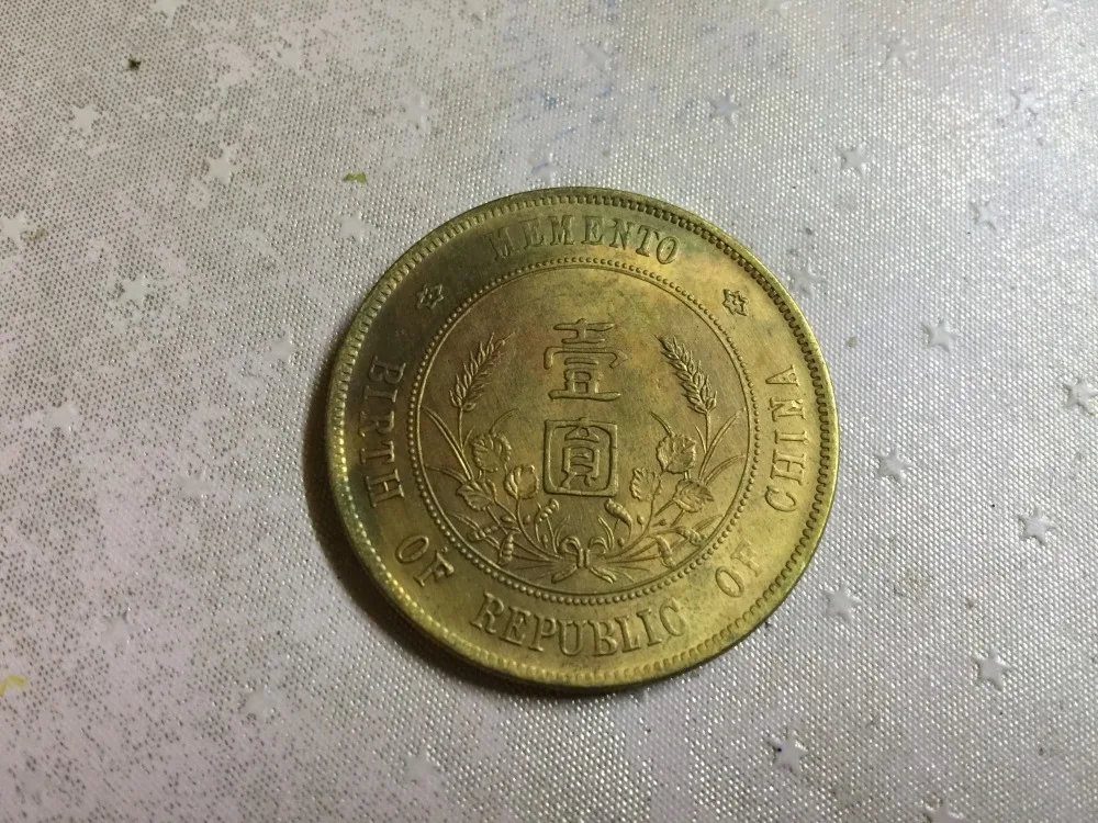 1911 China - Republic 1 Yuan 24K gold plated copy coin | Дом и сад