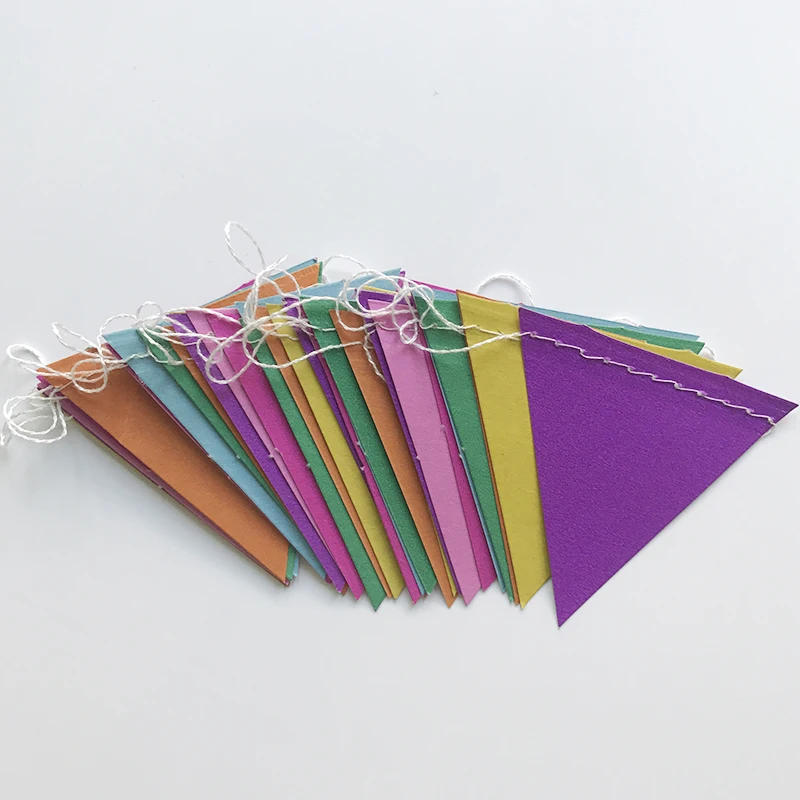 4 м длина треугольная бумажная Свадебная гирлянда украшения для дня рождения