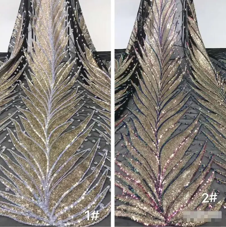 2019 new high quality sequin embroidery French mesh ZLL-1308 African Nigeria lace fabric wedding dress women's | Дом и сад