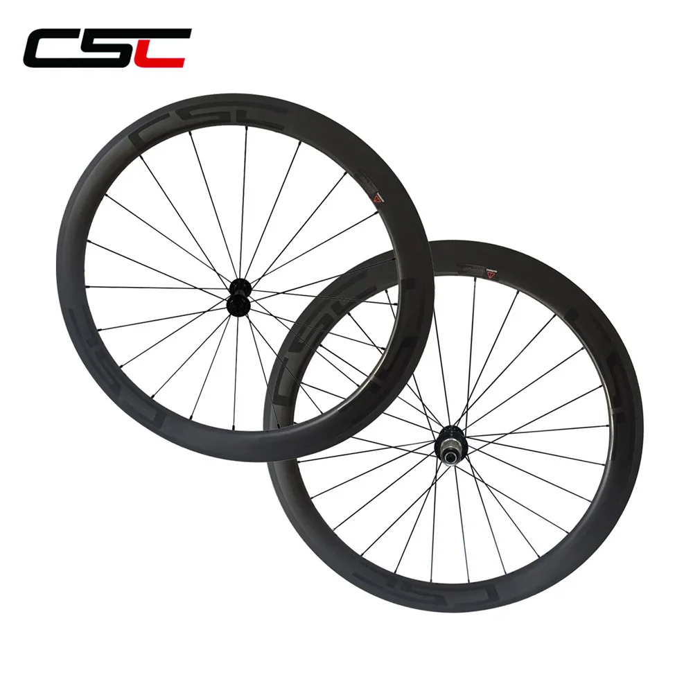 CSC только 1500 г 700C полнокарбоновый дорожный велосипед 50 мм 23 ширина клиншер колеса