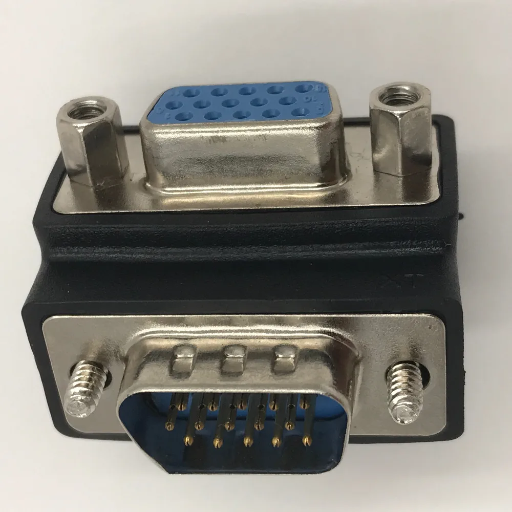 Вертикальный адаптер VGA-VGA высококачественный штекер-гнездо соединитель 90