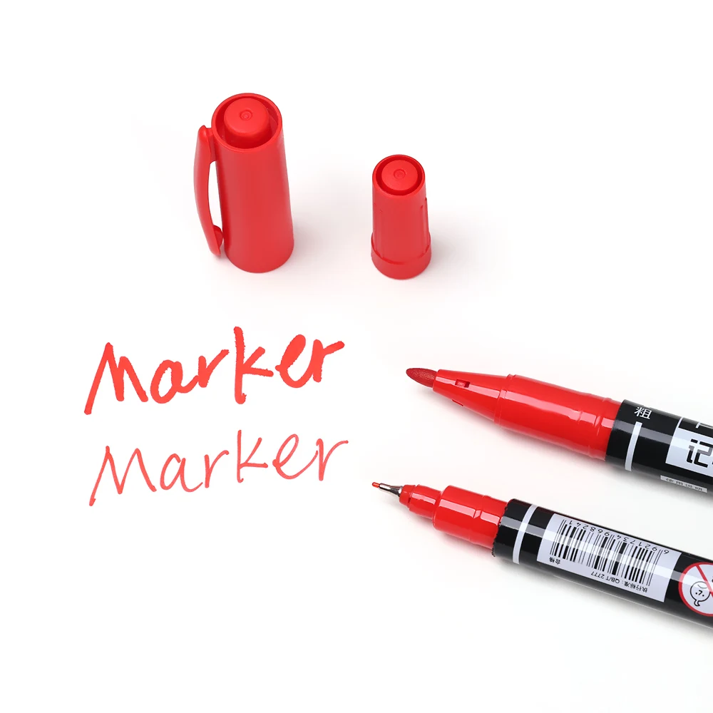 1 шт. перманентные цветные ручки с двойным наконечником 0 5/1 мм быстросохнущие