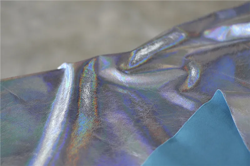 130cm*100cm holographic synthetic leather fashion style Soft bottom imitation cloth Ice crack laser clothes fabric | Дом и сад