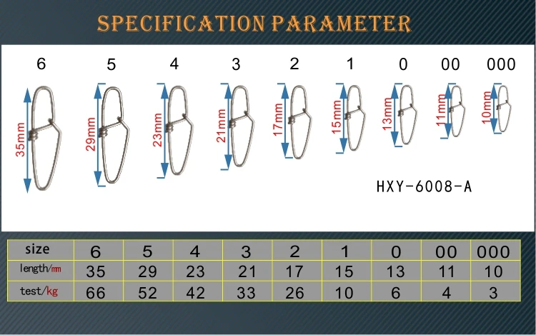 HXY шт. (100 200) Размер (6 #-0 #) алмазная оснастка новые поворотные застежки для рыбалки