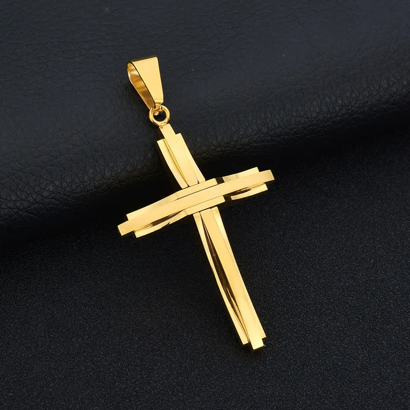 Ожерелье с подвеской в стиле панк рок из нержавеющей стали|cross pendant necklace|pendant