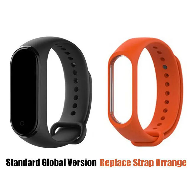 Global orange strap Xiaomi Mi смарт-браслет 4 цветной экран пульсометр фитнес 135 мАч Bluetooth 5,0 спортивный водонепроницаемый браслет - Цвет: Global orange strap
