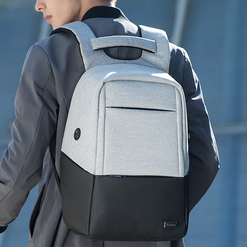 FRN повседневный мужской рюкзак черный usb зарядка Водонепроницаемый для ноутбука