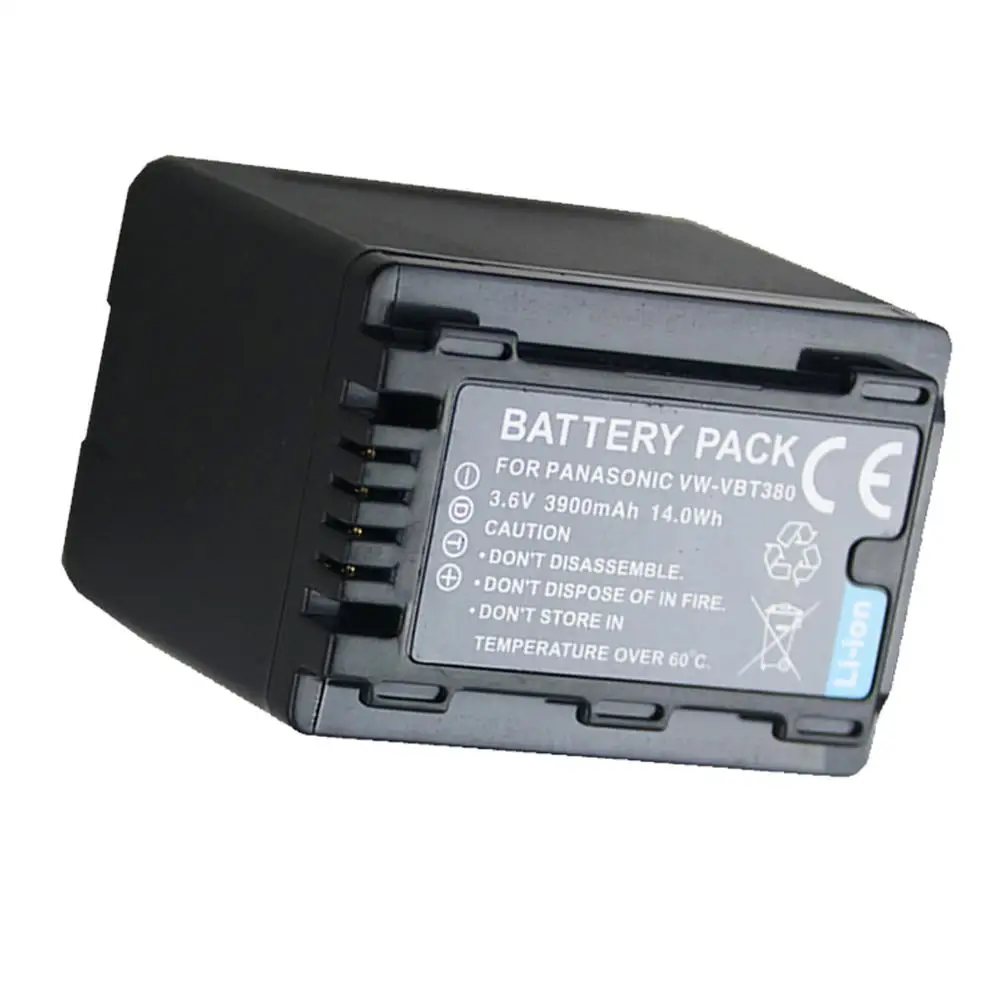 2X 3900mAh VW VBT380 аккумуляторная батарея для камеры Panasonic HC V720 V727 V730 V750 V760 V770
