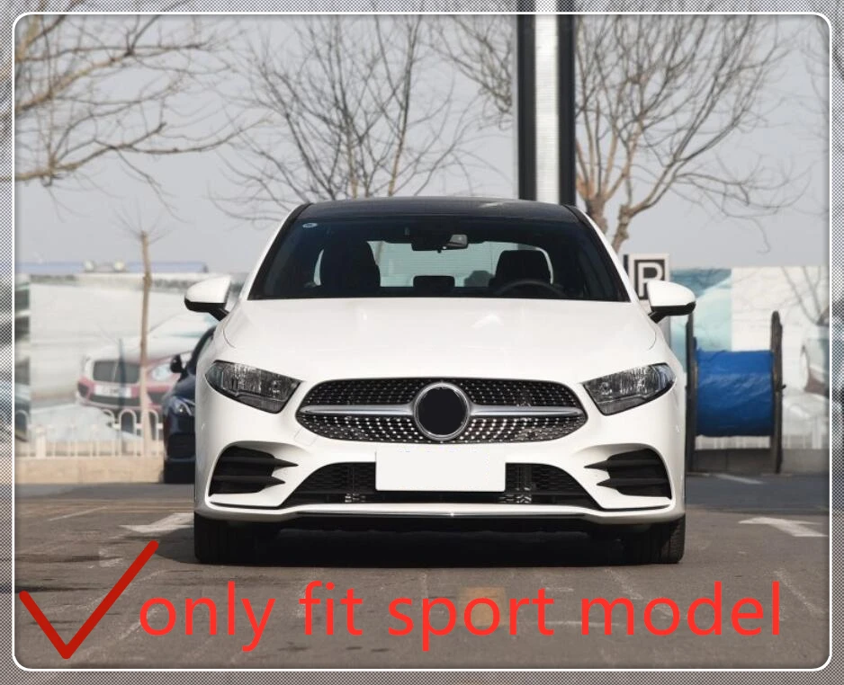 Для Mercedes Benz A Class W177 2019 2020 декоративные полосы переднего бампера для автомобиля