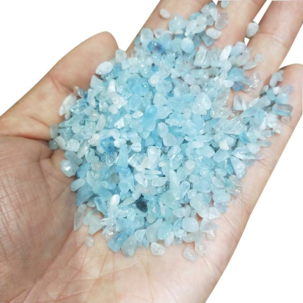 Натуральный аквамарин гравий кристалл драгоценный камень фотоэлемент для