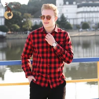 2020 new fashion design mens casual shirt black and red plaid printing loose comfortable for male clothes size m 5xl