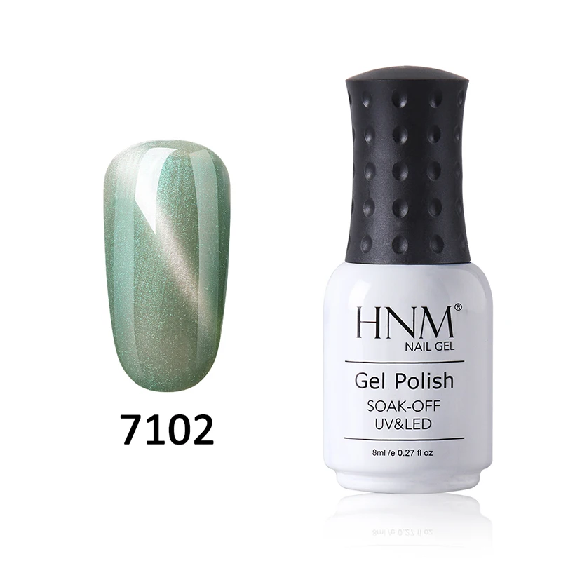 HNM 8 мл голографическая серия кошачий глаз замачиваемый эмалированный