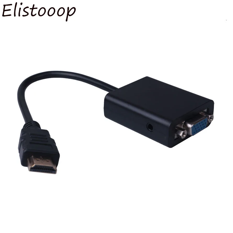 Elistooop 1080P HDMI штекер на VGA гнездо кабель видео конвертер адаптер HD преобразователь