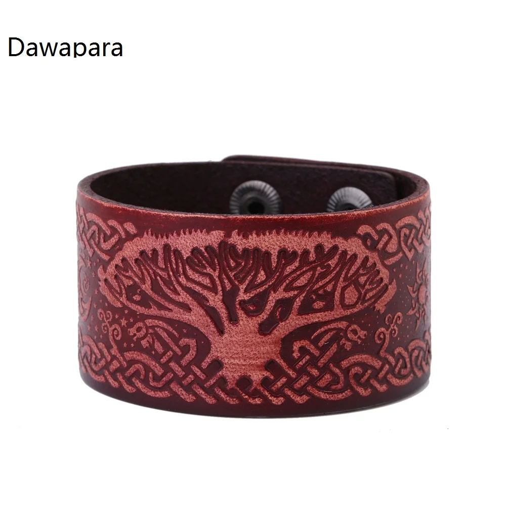 Dawapara в стиле панк рок бесконечным узел жизнь дерева Sigil Wicca амулет браслет Для