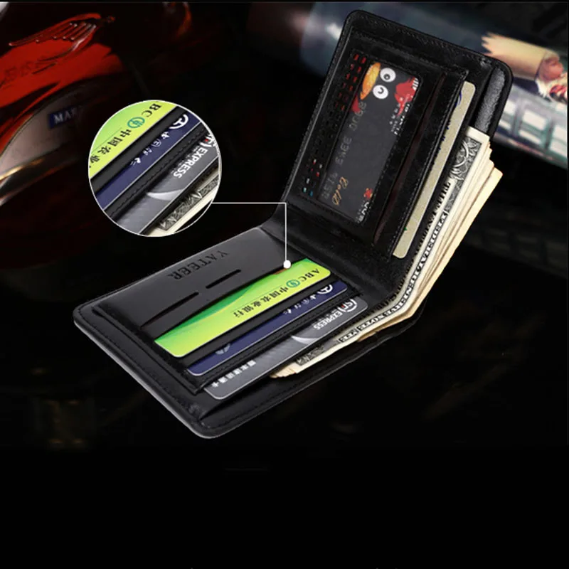 Новый дизайнер известный бренд мужчины короткие бумажник Мода Искусственная