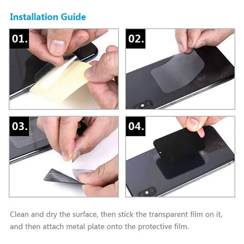 Универсальная Магнитная подставка для телефона сменная матовая металлическая