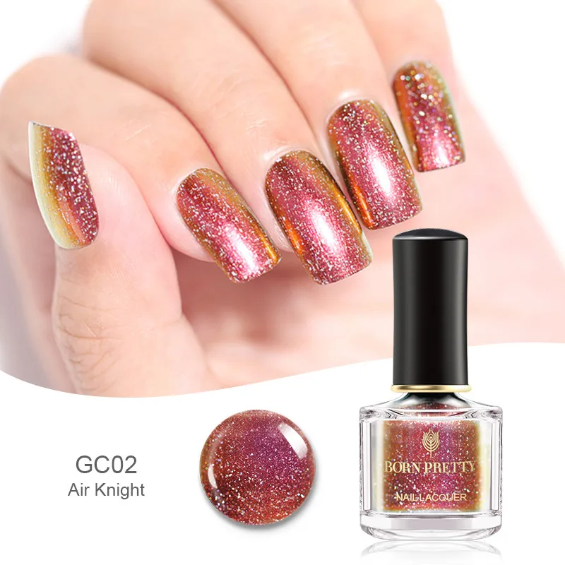 Color 2 BORN PRETTY 6 мл Лак для ногтей Хамелеон блеск Galaxy дизайн ногтей маникюр серии Хамелеон 7 цветов - Цвет: Color 2
