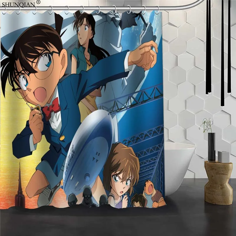 Новый Detective Conan занавеска для душа водонепроницаемая ткань полиэфирная Штора