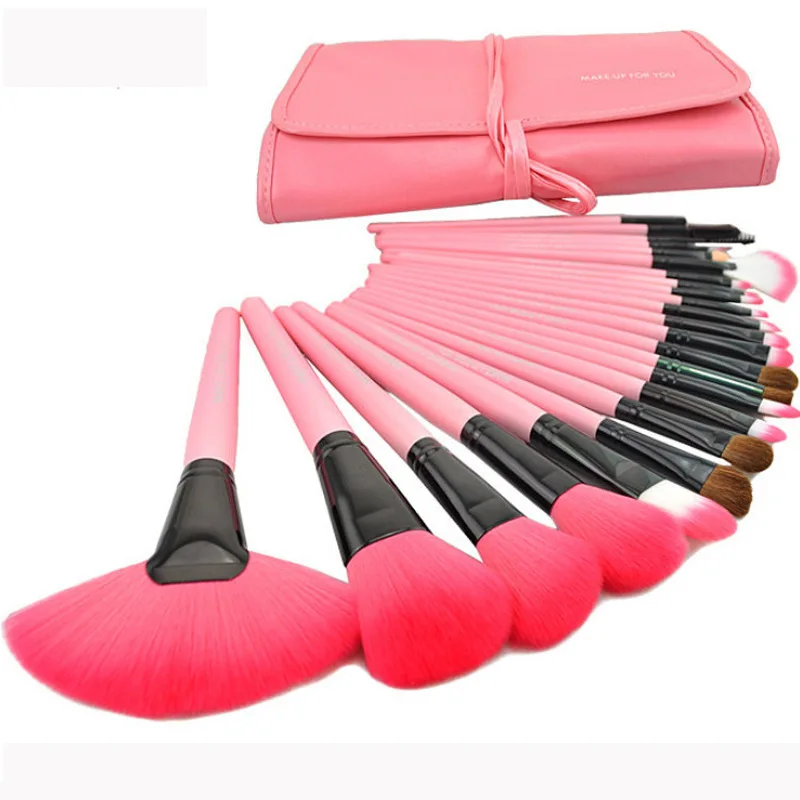 Professional 24pcs Makeup Brush Set tools Make-up Toiletry Kit Wool Brand Make Up Brush Set Case Cosmetic set brush