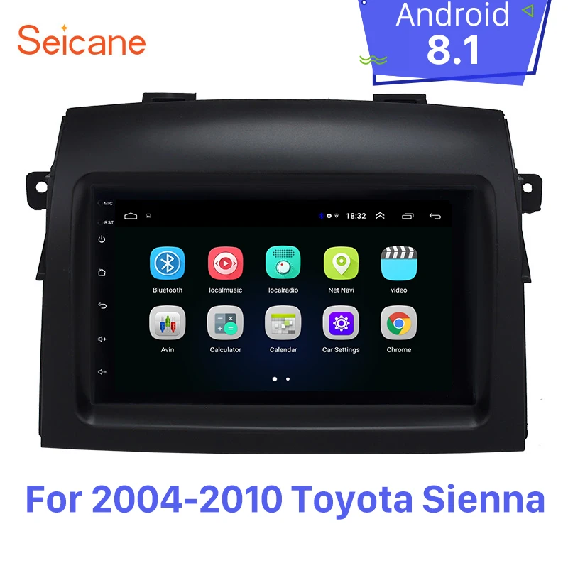 Автомагнитола Seicane 2 Din Android 8 1 для Toyota Sienna 2004 2010 с GPS навигацией Wi Fi поддержкой