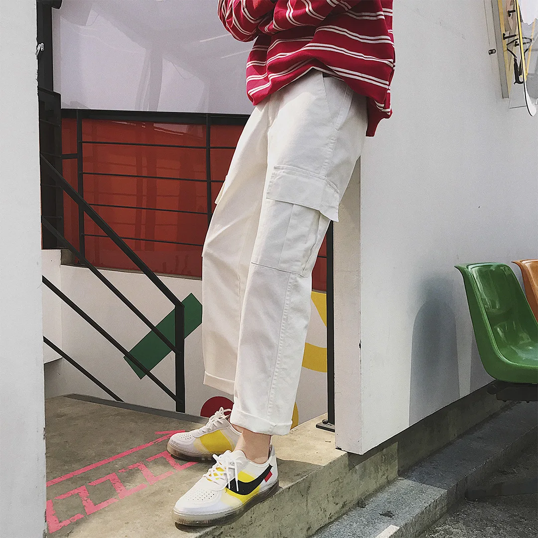 Aelfric Eden Vintage Solid Color Harem Mens Pants Casual Trousers 2018 Autumn Joggers Male Sweatpants Fashion Streetwear MC13 | Мужская