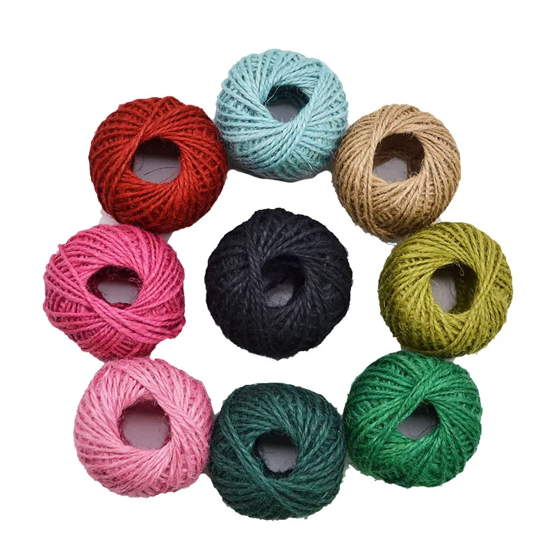 30m/Roll 2mm Natural Hemp Rope DIY Tag Label Hang Wedding Home Accessories Decorative Twine Jute String Gardening Cord | Дом и сад