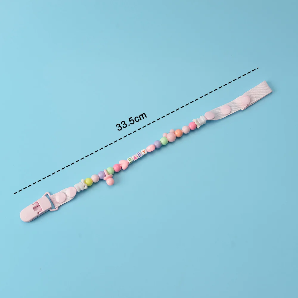 Зажимы для соски новорожденных цепочка сосков ручная работа яркие милые бусины с