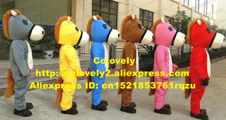 Мудрый хроматический костюм талисман лошади пони Стед курсер маскотэ мультяшный