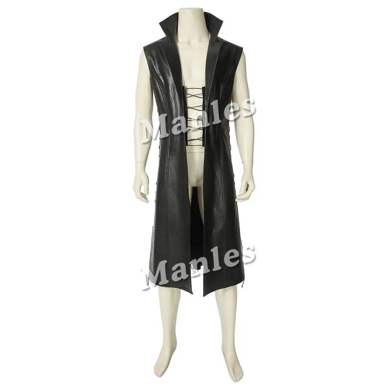 Coat Only Игра DMC 5 Vitale косплей костюм кожаная куртка таинственный человек модное пальто реквизит для взрослых мужчин Хэллоуин Карнавал Наряд на заказ - Цвет: Coat Only