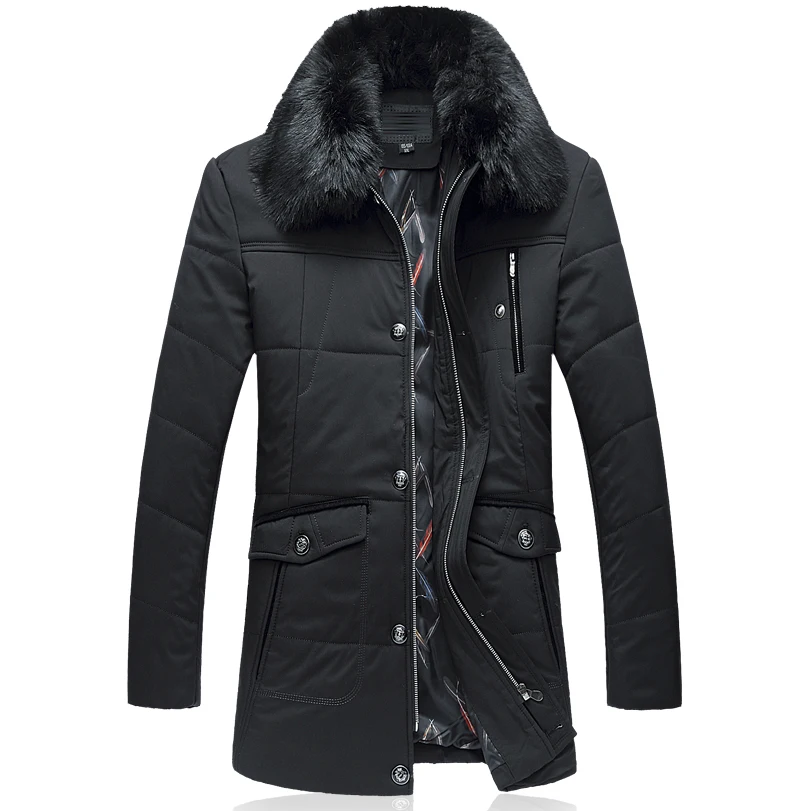 LONMMY 4XL Повседневная парка мужские пальто Вельветовая утолщенная тонкая модная куртка с меховым воротником мужские зимние куртки Мужская ветровка Новинка