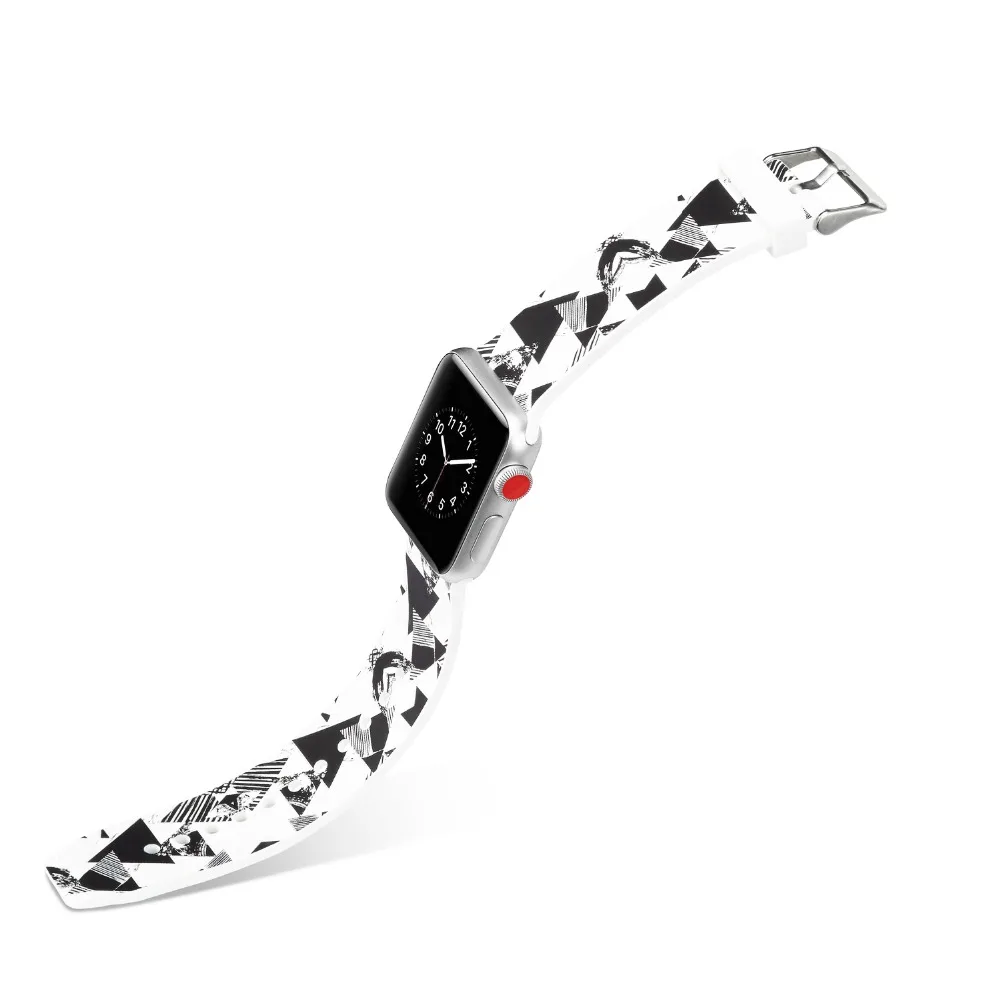 Ремешок для apple watch Группа apple watch 4 3 группа 42 мм 38 мм 44 мм/40 mmiwatch ремешок для часов браслет с принтом аксессуары для часов