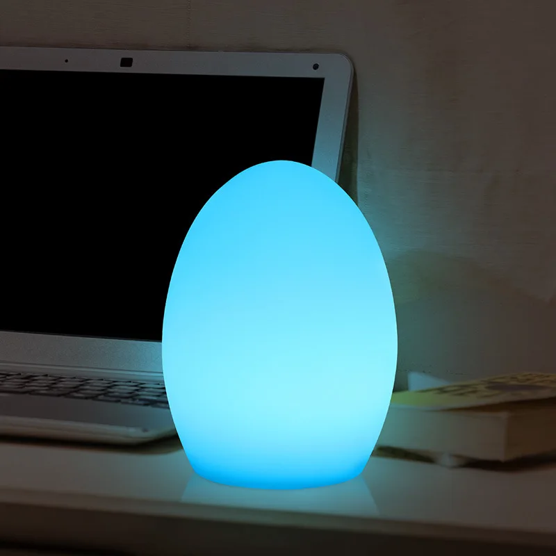 Теплый белый/RGB светодиодный ночник экономия энергии яйцо мягкий свет для спальня детская кофе бар столовая настольные лампы