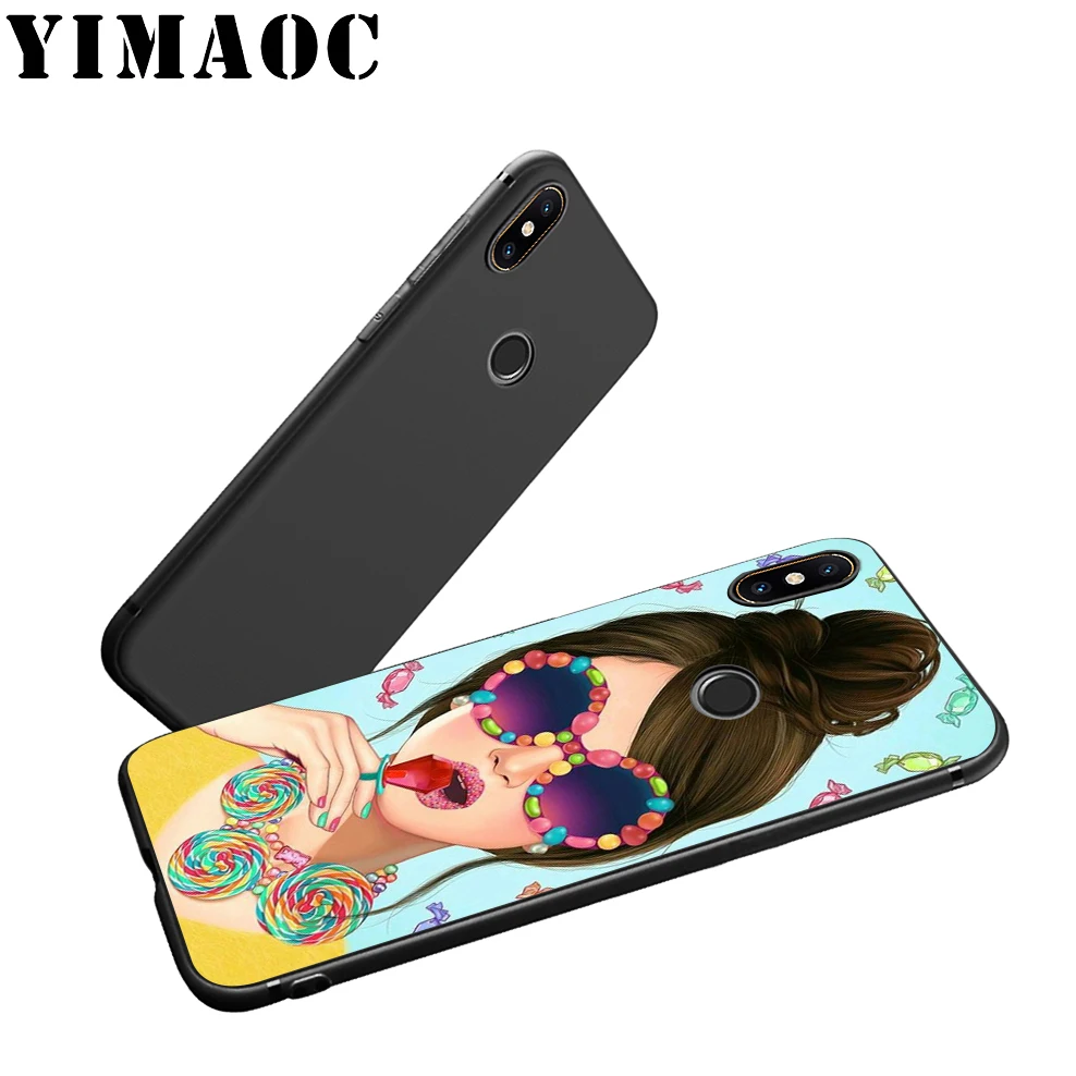 YIMAOC Girl Vogue Rose Makeup Soft Silicone Case for Xiaomi Redmi Note 9 Mi 8 Se 7 6 6A A1 A2 4X 4A 5A 5 MAX 3 MiA1 |