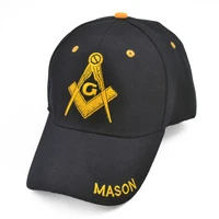 new embroidery masonic baseball cap men freemason symbol g templar freemasonry hat men women snapback hats