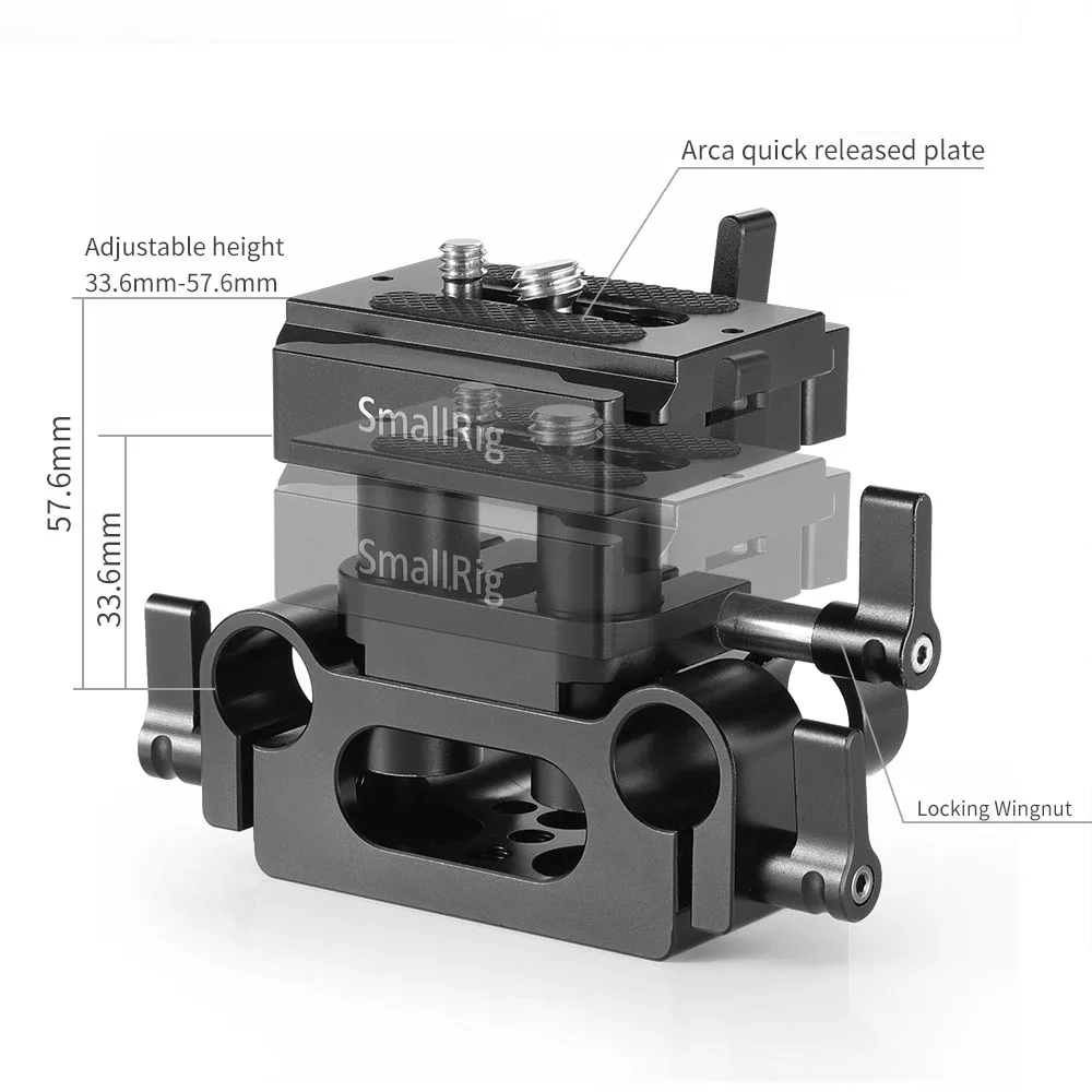 SmallRig универсальная 15 миллиметровая опорная направляющая для Dslr камеры