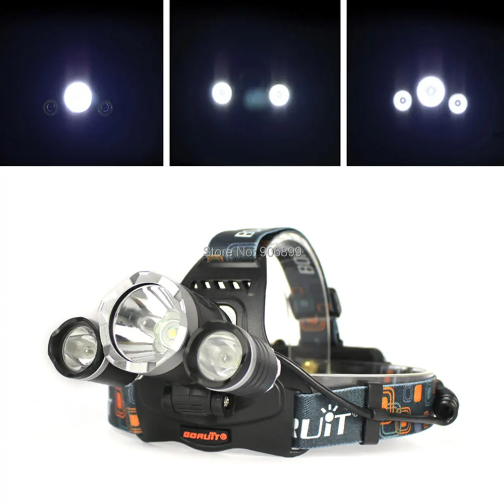 3 светодиодные фары супер Мощность 5000lm CREE xm l T6 LED оранжевый La мотоцикл Фары для