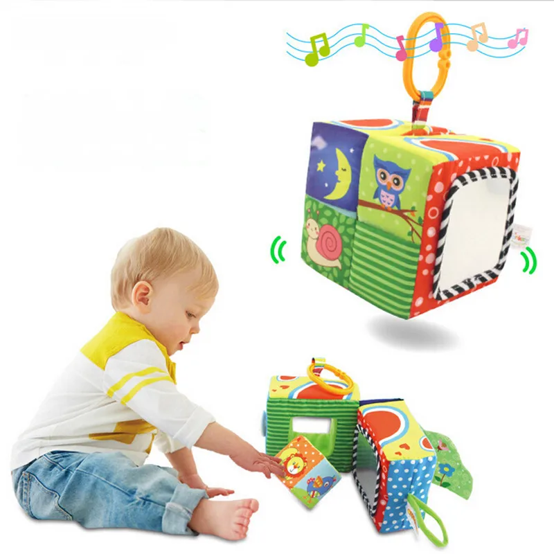Мягкий безопасный искажающее зеркало игрушка красочные детские тканевый куб Creat