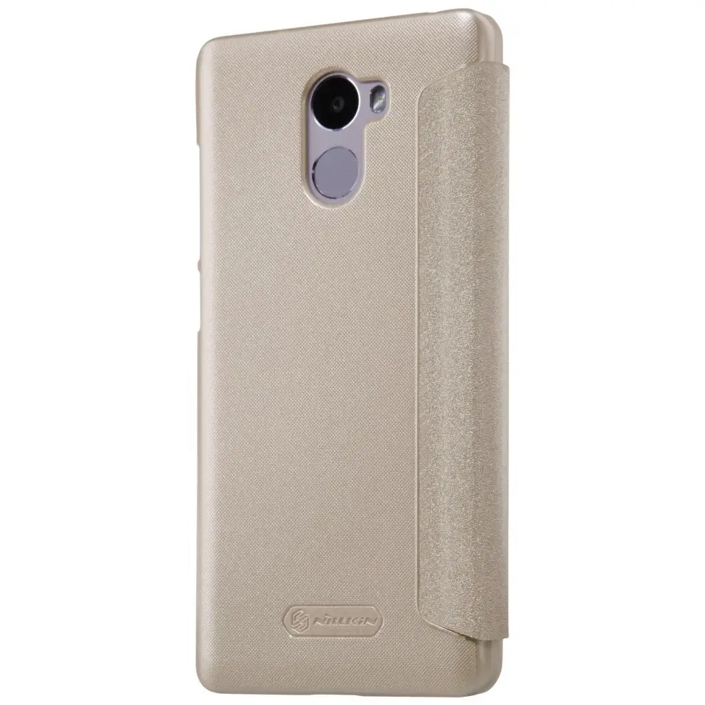 Флип-чехол для Xiaomi Redmi 4 чехол Nillkin Sparkle серии из искусственной кожи с окошком |