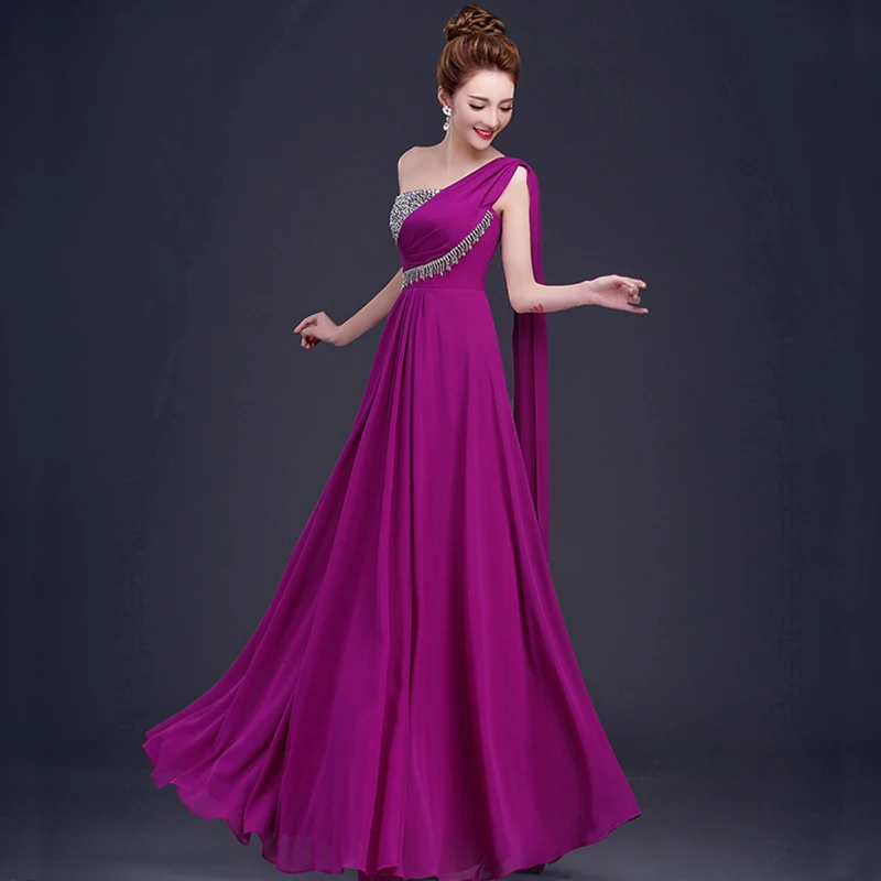 Платье подружки невесты на одно плечо 2021 шифоновое платье для свадебной