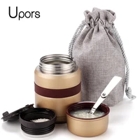 upors 350ml food thermos with bag 304 stainless steel double wall vacuum soup food thermos bottle lunch box food container